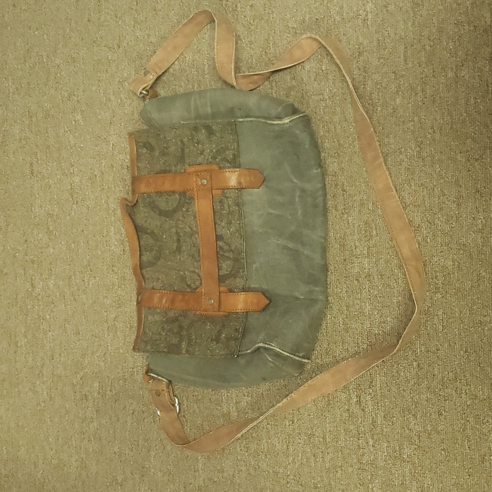 Mona B Upcycled Messenger Bag